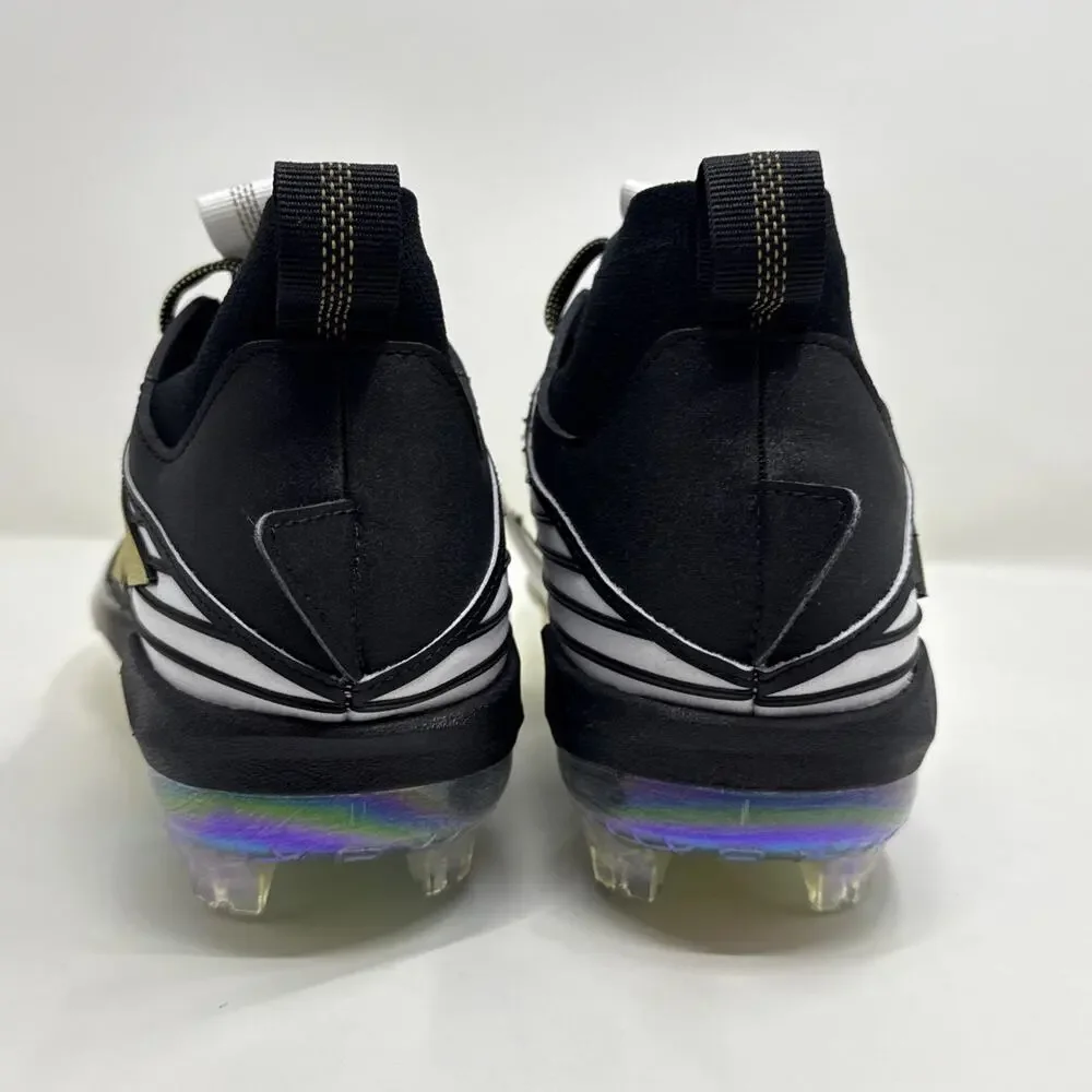 Adidas Adizero Edge+ TPU Core Black Gold Metallic Baseball Cleat JQ7464 Sz 6.5